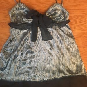 Next Era Couture Blue Velvet Tank Top